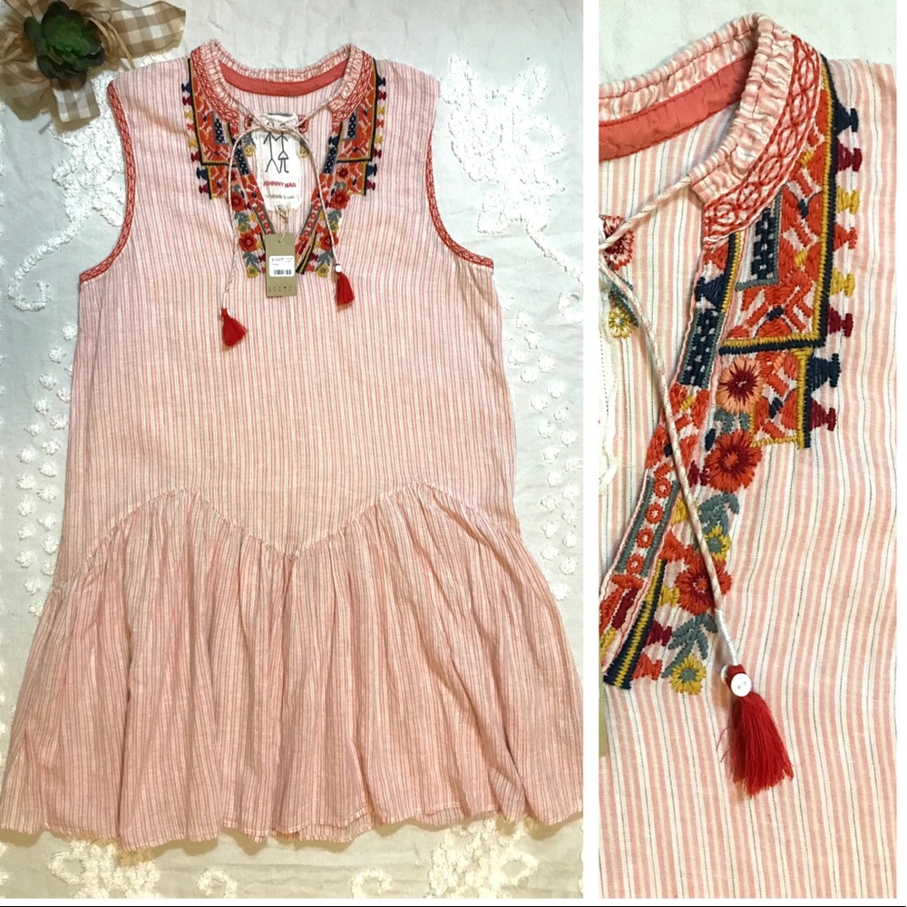 NWT Johnny Was Grange Linen dress size L